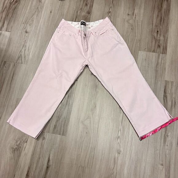 Vintage y2k Hint capri corduroy jeans in light pink. NWOT sz 13 low rise - Picture 2 of 13